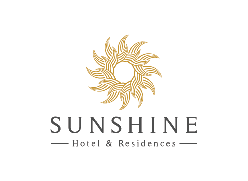 Stern Logo, Sonne Logo, Gold, Hotel