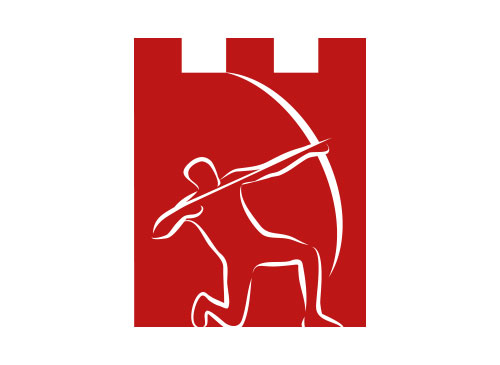 Zeichen, Zeichnung, Mensch, Turm, Bogenschtze, Logo