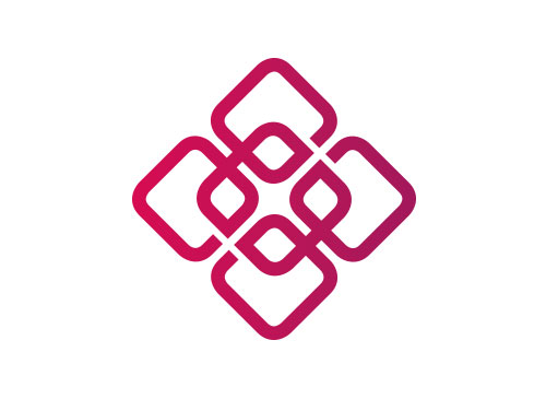 , zweifarbig, Verbund, Netzwerk, Logo