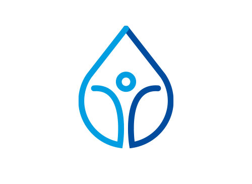 Mensch Logo, Wasser, Wellness Logo