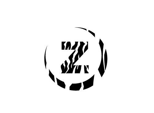 Logo Safari Initial Z als Zebramuster 