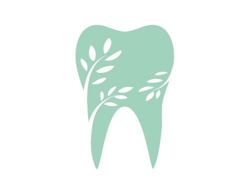 Zahn, Bltter, Natur, Zahnarztpraxis, Logo