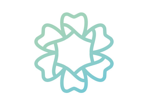 Zahnarzt Logo, Zahnarztpraxis Logo, Blume Logo