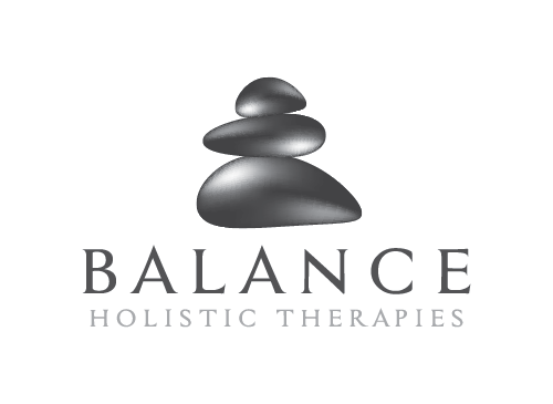 ganzheitliche, Therapie, Balance Logo, Stein