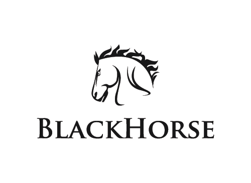 Pferd, Pferdefarm, ranch, Hippodrom, Tierarzt, Macht, Mhne, schwarzes, stallion, Logo
