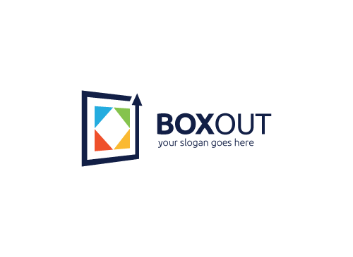 , Zeichen, Box Out, bunt, Coaching, Psychotherapie, Verpackung, Transport, Logistik Logo