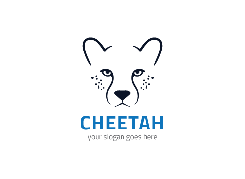 , Zeichen, Gepard Kopf, Cheetah Logo