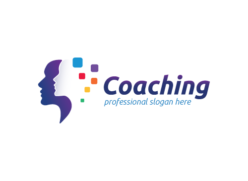 , Zeichen, zwei Gesichter, Coaching, Kopf, Arztpraxis, Denken, Lernen, Psychotherapie Logo