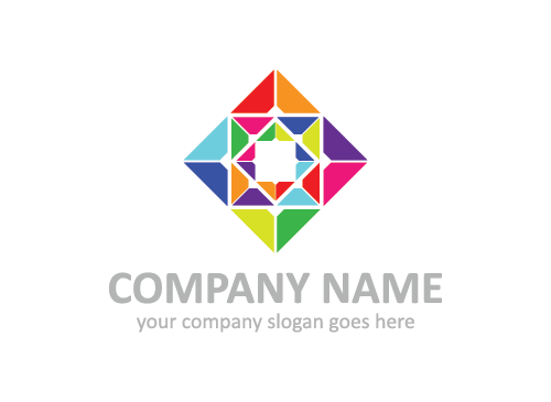 Dreieck, bunt, Farbe, Geometrie, Dekor Logo