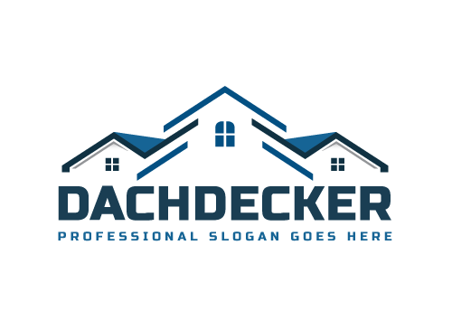 , Zeichen, Dach, Haus, Heim, Bauwerk, Dachdecker Logo