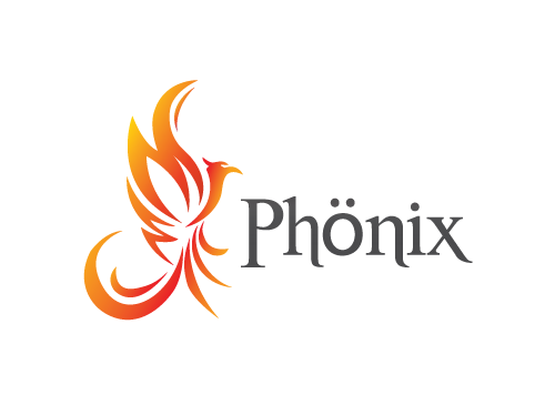 , Vogel, Phnix, Flgel, Phoenix, Feuer, Feuervogel Logo