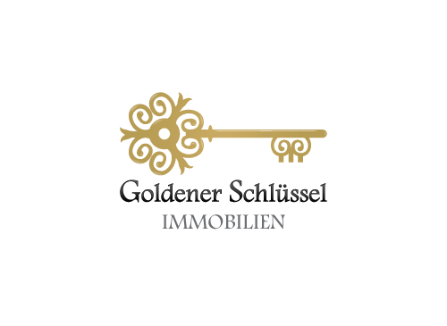 , Zeichen, Immobilien, Schlssel, Gold, Goldener Logo