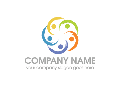 Menschen Logo , Beratung, Gruppen, Kinder, Bunt