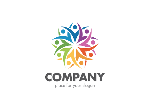 , Menschen, Bildung, Gruppe, Firma Logo, Unternehmen, Beratung Logo, bunt, Team, Synergie, colorful