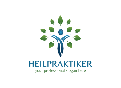 ko, Person, Mensch, Baum, Blatt, Bltter, Heilpraktikerin, Heilpraktiker Logo