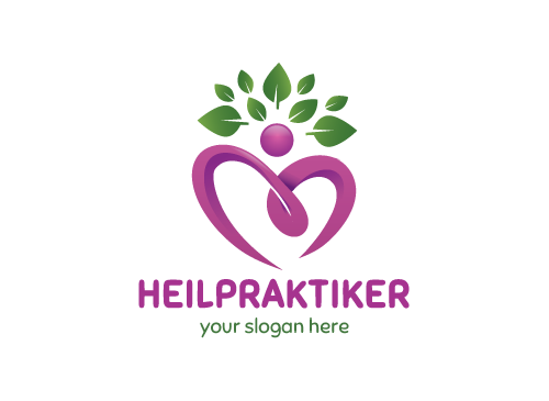 , Yoga, Heilpraktiker, Meditation, Blatt, Kreis, Wellness, Spa, Kosmetik, sthetische Verfahren, Ergnzungsladen Logo