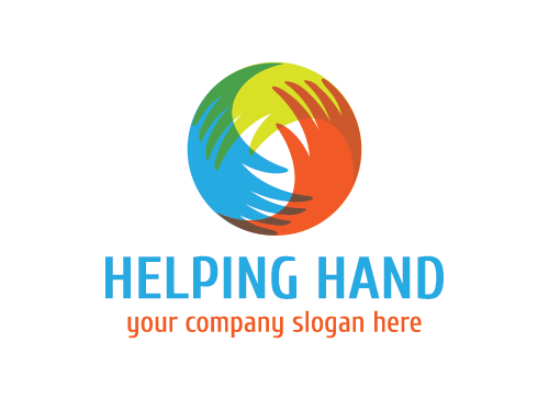 Hand Logo, Beratung, Menschen, Hilfe, Pflege, Kinder