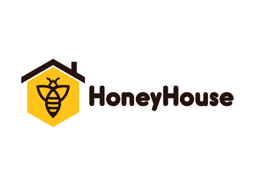 Honig Logo, Bienen Loho