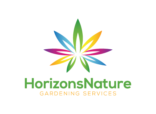 Logo Garten, Horizont, Blumen, Samen, Bio