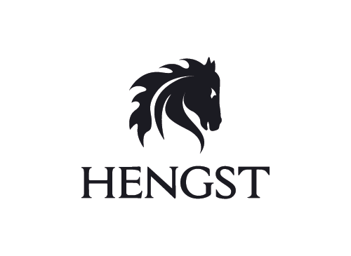 Hengst Logo, Pferd Logo, Pferdefarm Logo