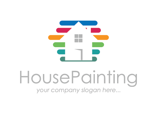 Logo, Haus, Heim, Immobilien, Immobilienmakler, maler, malen, Malerei, Dekoration