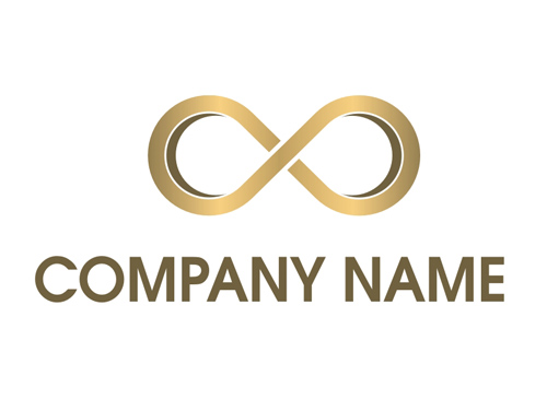 Gold Infinity Logo, 3D