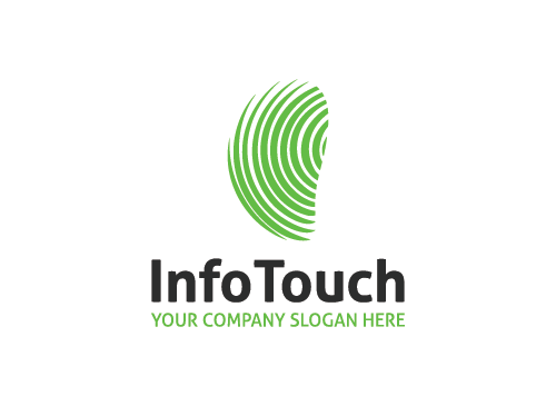 Fingerabdruck Logo, Fingerscanner Logo , Daten, Technologie