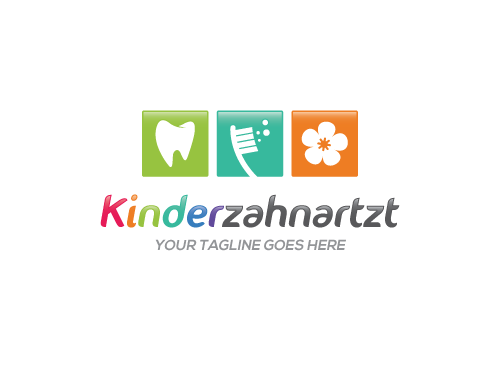 , Zahn, Zahnarzt, Zahnarztpraxis, Kinderzahnarzt, bunt, Pflege, Dental, Dentist Logo