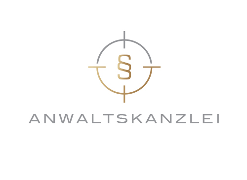 , Zeichen, Signet, Logo, Rechtsanwalt / Anwaltskanzlei, Waage / Fadenkreuz