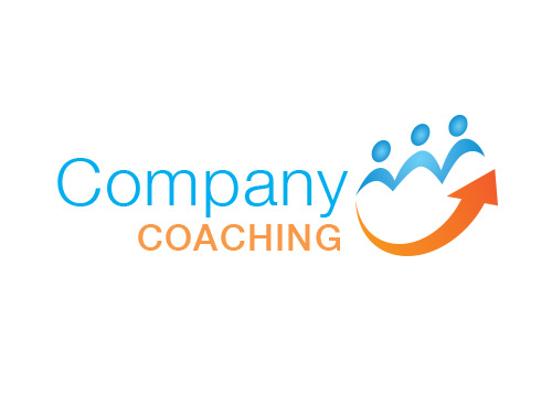 Zeichen, Signet, Logo, Menschen, Pfeil, Coaching