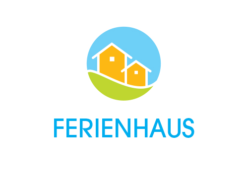 Zeichen, Signet, Logo, Haus, Immobilie, Ferienhaus, Ferienwohnung, Natur