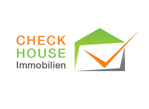 Zeichen, Signet, Logo, Haus / Immobilie, Checkmark