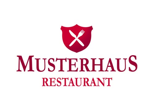 Restaurant Logo Wappen Messer Gabel