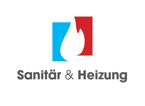 Zeichen, Signet, Logo, Sanitr, Heizung, Klempner, Haustechnik