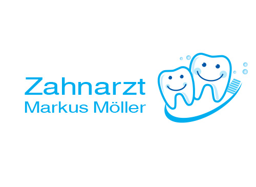 Zhne, Zahnrzte, Zahnarztpraxis, Logo Tooth Brush