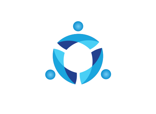 , Signet, Logo, drei Menschen, Holistic, Arztpraxis