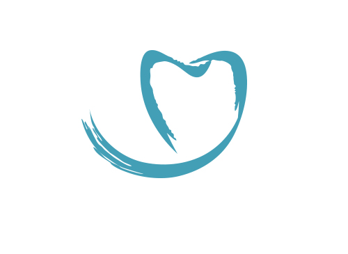 Zhne, Zahnrzte, Zahnarztpraxis, Logo Zahn, Pinselstrich