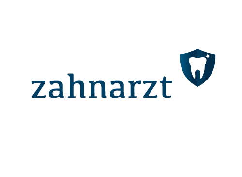 Zhne, Zahnrzte, Zahnarztpraxis, Logo Schild mit Zahn / Zahnarzt