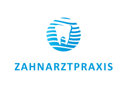 Zhne, Zahnrzte, Zahnarztpraxis, Logo Zahn / Welle / Kreis