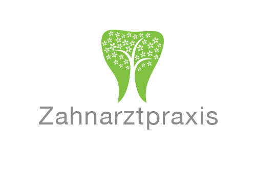 , Zhne, Zahnrzte, Zahnarztpraxis, Logo, Zahn, Baum, Blten