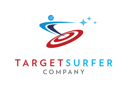 , Signet, Logo, Mensch, Surfer, Zielscheibe, SEO