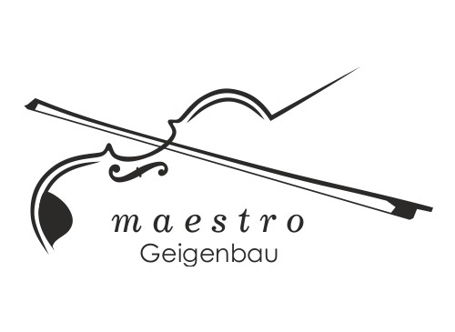 Logo fr Geigenbauer oder Musiker, Geigenspieler