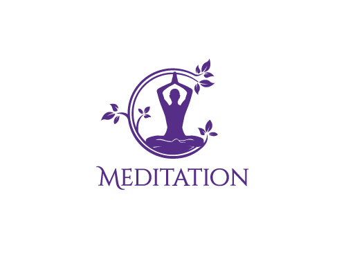 , Yoga, Meditation, Blatt, Kreis, Wellness, Spa, Kosmetik, sthetische Verfahren, Ergnzungsladen Logo