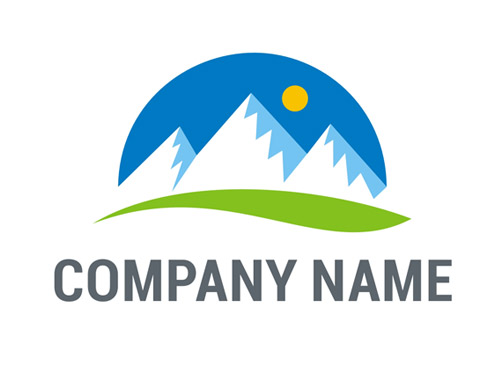 Gebirge logo, Mountains logo