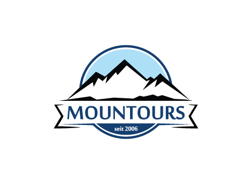 , Berg, See, Reise, Ski, Camping, Wandern, Sport Logo 