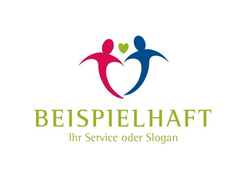 Logo mit Paar welches ein Herz bildet