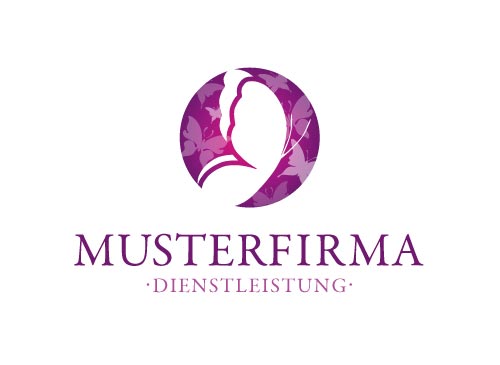 Logo mit Schmetterling fr Wellness oder Kosmetik