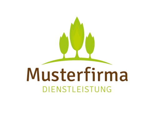 Logo mit 3 Bumen fr Galabau, Baumschule,...