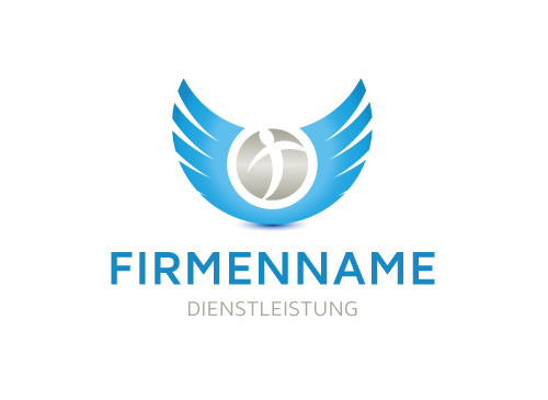 Logo mit Flgeln und Mensch