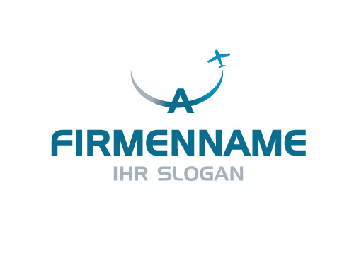 Logo mit A und Flugzeug